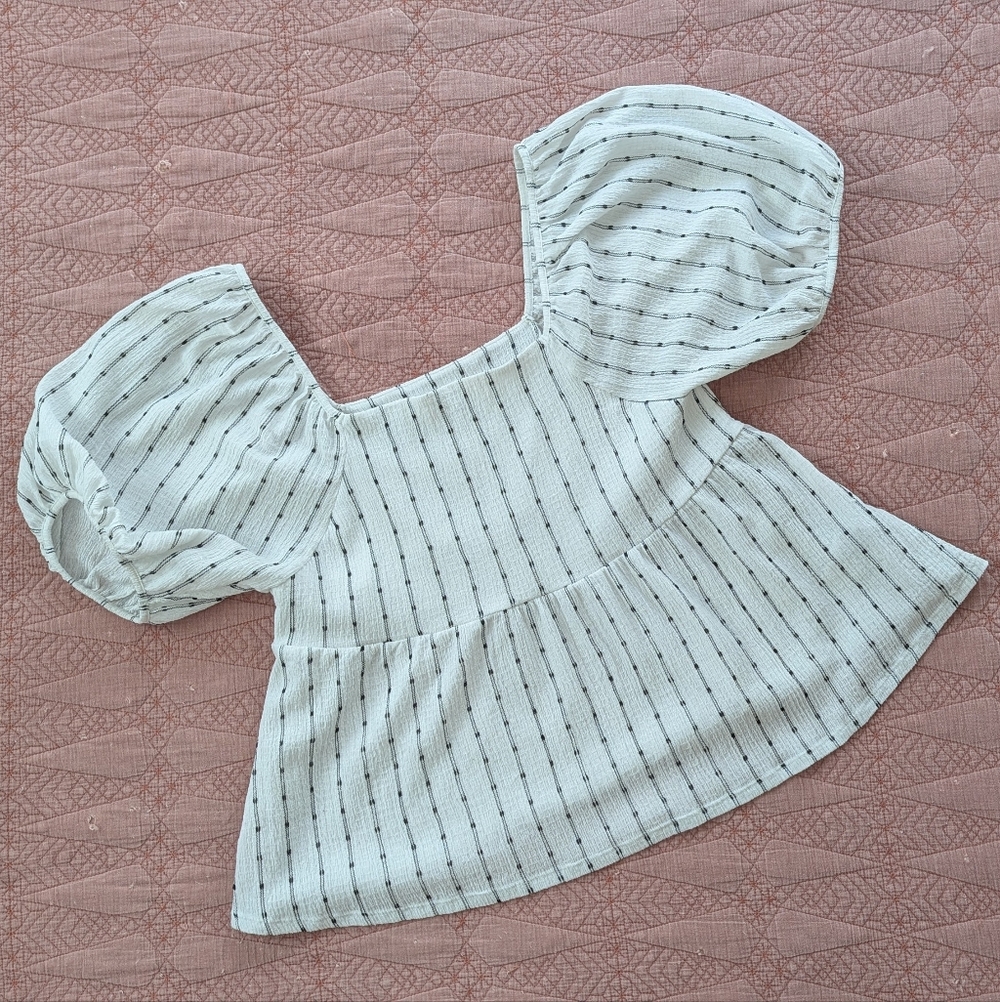 Madewell Textured Puff Sleeve Top